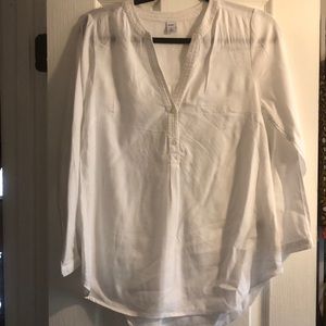 NWT Old Navy White Long sleeve Blouse, XS 🎊🎉